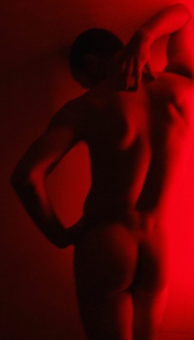 Man in red exclusive work by Adian Muritz in Barcelona